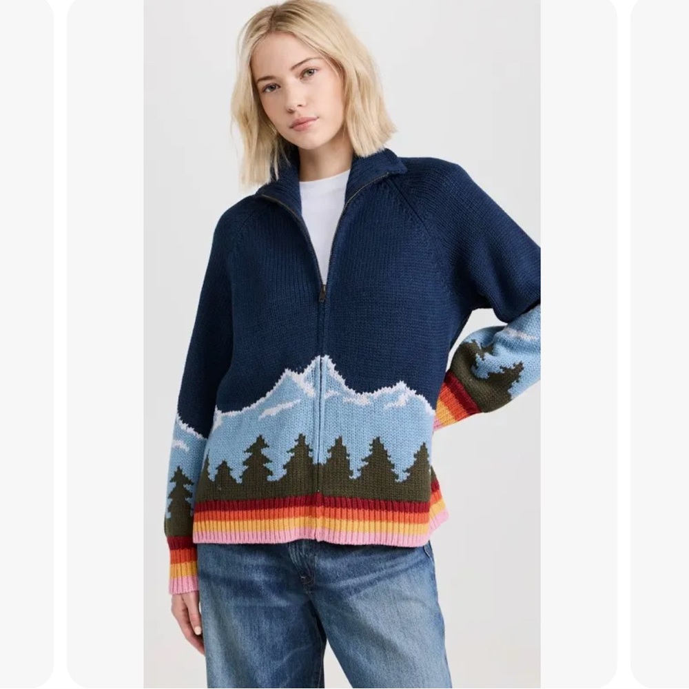 The Great Outdoors Zip Up Scenic Cardigan